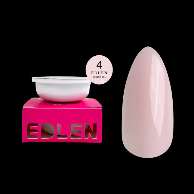 Гель для наращивания Edlen Builder Gel №04 Запаска "Нюд" Натурально-розовый 30 мл