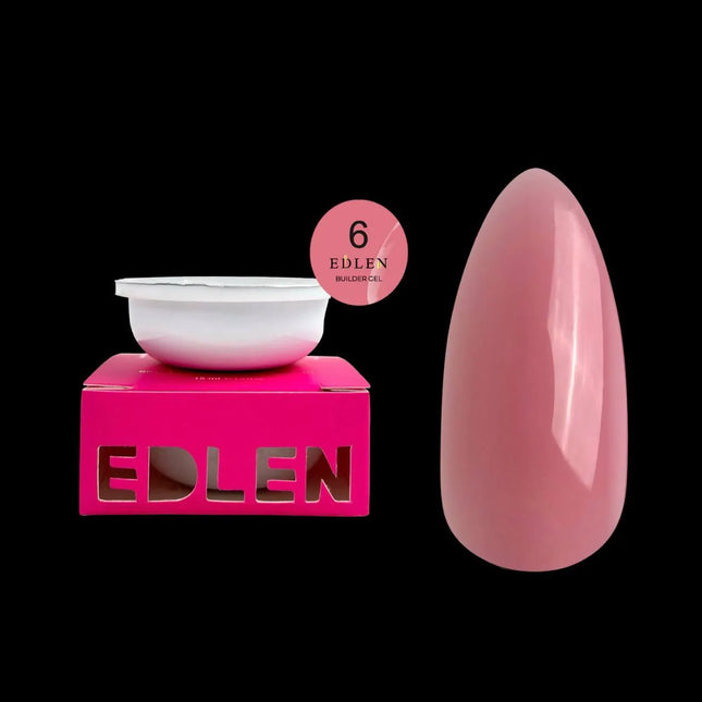 Гель для наращивания Edlen Builder Gel №06 Запаска "Нюд" Красный Персик 30 мл