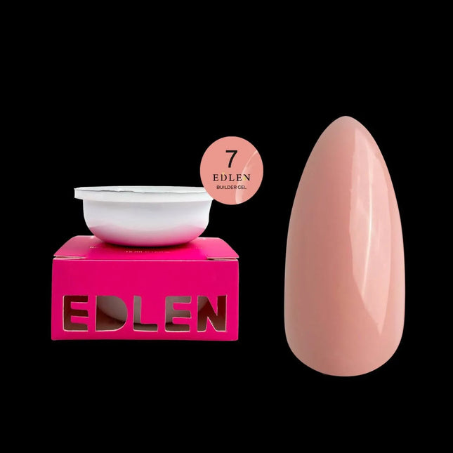 Гель для наращивания Edlen Builder Gel №07 Запаска "Нюд" Персик 30 мл