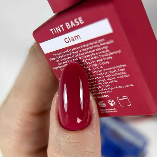 Cover Tint База Цвет Glam "Pinkish red" 15 ml HEYLOVE