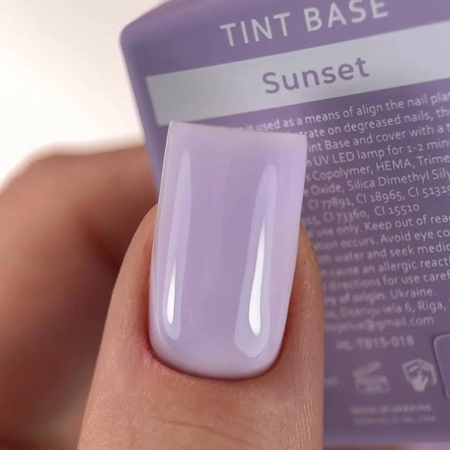 Cover Tint Base Color Sunset «Пильный сиреневый» 15 ml HEYLOVE