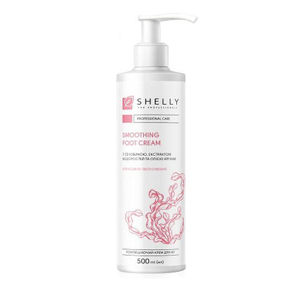 Glättende Fußcreme mit Harnstoff, Algenextrakt und Arganöl Shelly 500 ml