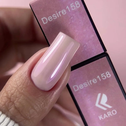 Гель-лак Desire 158 Розовато-бежевый с шиммером 8ml KARO