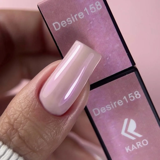 Гель-лак Desire 158 Розовато-бежевый с шиммером 8ml KARO