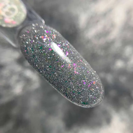 Luna Lurex Grundlack №10 Silber mit holografischer Folie 13ml