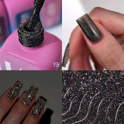 Luna Lurex Grundlack №19 Schwarz mit Bernsteinunterton 13ml