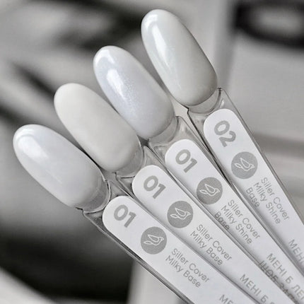 Base Cover MILKY SHINE №1 8 ml (silver) Siller - Cover Base