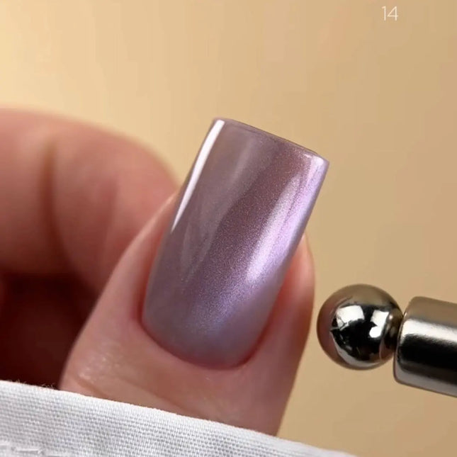 BIBLIOTEKA Cat Eye Gel Polish Nr. 09 Moon Veil 10ml – Silberweiß