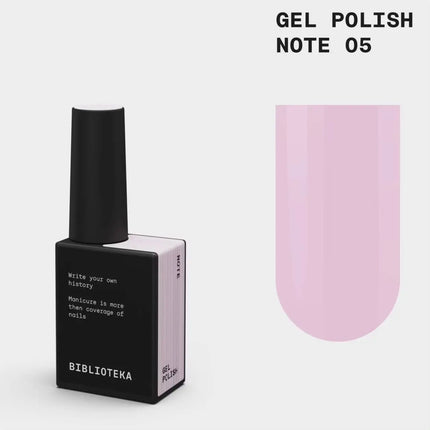 BIBLIOTEKA Gel Polish №005 Note 10ml - Pale pink color