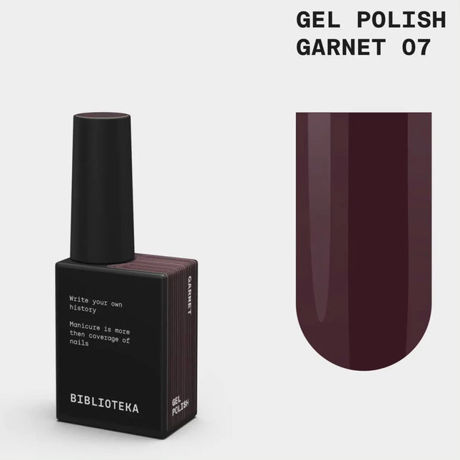BIBLIOTEKA Gel Polish Nr. 007 Granat 10ml – Reichhaltige Burgunderfarbe