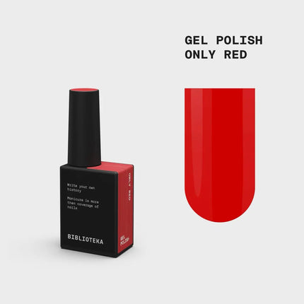 BIBLIOTEKA Gel Polish №014 Only Red 10ml - Classic rote Farbe