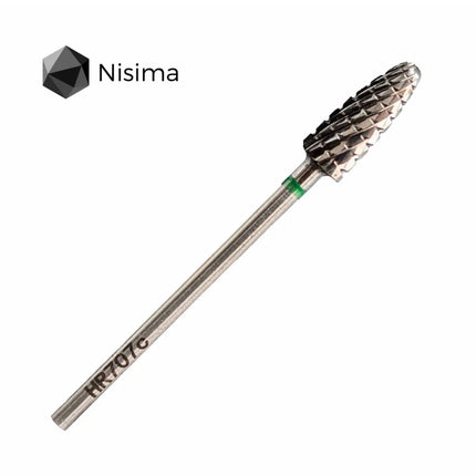 Hartmetall-Nagelfräser „Corn“ 5 mm, Grün, HR707cK, Nisima