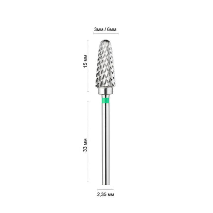Hartmetall-Nagelfräser „Frustum“ 6mm Grün 148.41360