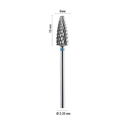 Hartmetall-Nagelfräser „Mais“ 6 mm Blau 602001M