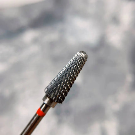 Carbide Nail Drill Bit "Frustum” 6mm Red L704fK Nisima (for Left-Handers)