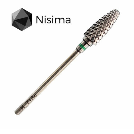Hartmetall-Nagelfräser „Corn“ 6 mm Grün H707mK Nisima