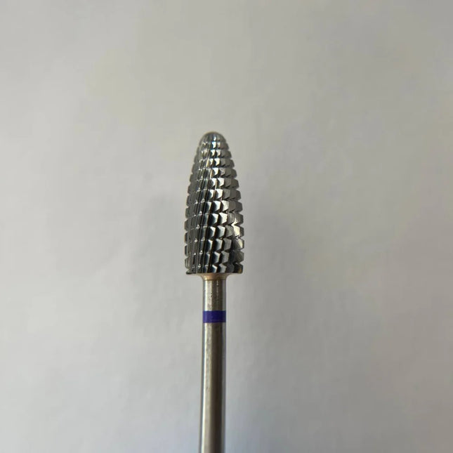 Carbide nail drill bit “Corn straight cross cut” 6*14.5 Violet - Carbide nail drill bits