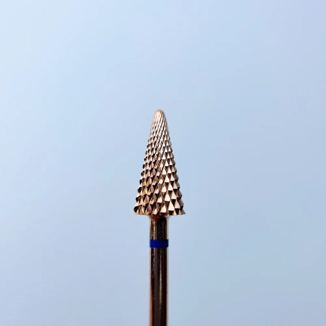 Carbide nail drill bit Rose Gold ’Cone” 6*15 Blue - Carbide nail drill bits