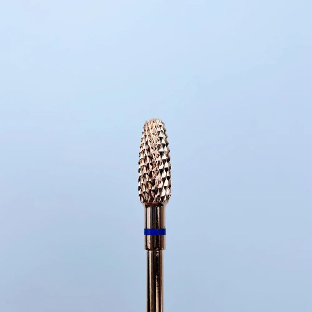 Carbide nail drill bit Rose Gold ’Small Сorn” 4*13 Blue - Carbide nail drill bits