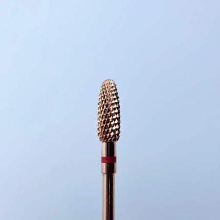 Carbide nail drill bit Rose Gold ’Small Сorn” 4*13 Red - Carbide nail drill bits