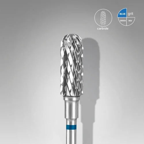 Carbide nail drill bit ’Rounded Сylinder” 5*13 Blue Staleks - Carbide nail drill bits