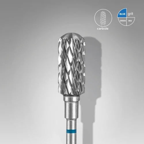 Carbide nail drill bit ’Rounded Сylinder” 6*14 Blue Staleks - Carbide nail drill bits