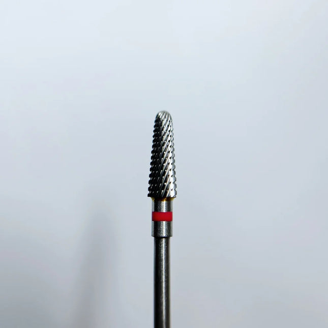 Carbide nail drill bit ’Thin Cone” 3.1*14 Red - Carbide nail drill bits