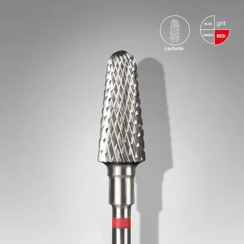 Carbide nail drill bit ’Umbrella” 6*14 Red Staleks - Carbide nail drill bits