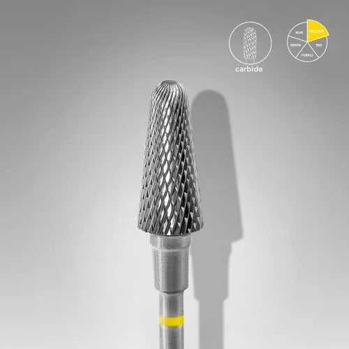 Carbide nail drill bit ’Umbrella” 6*14 Yellow Staleks - Carbide nail drill bits