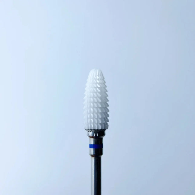 Ceramic nail drill bit Corn ’Typhoon” 6*14 mm Blue - Ceramic nail drill bits