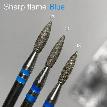 Diamant-Nagelbohrer „Flamme“ 2.1 mm Blau Premium