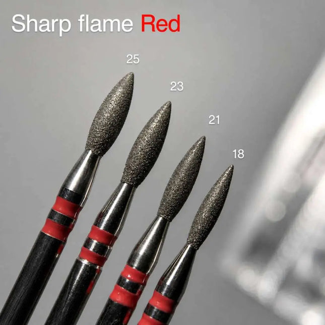 Diamant-Nagelbohrer „Flamme“ 1.8mm Rot Premium