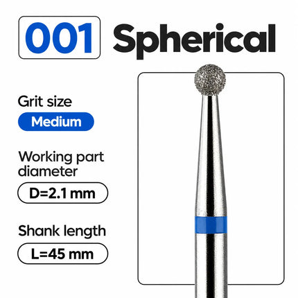 Алмазная фреза “Ball” Blue 2.1 mm
