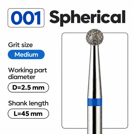 Алмазная фреза “Ball” Blue 2.5 mm