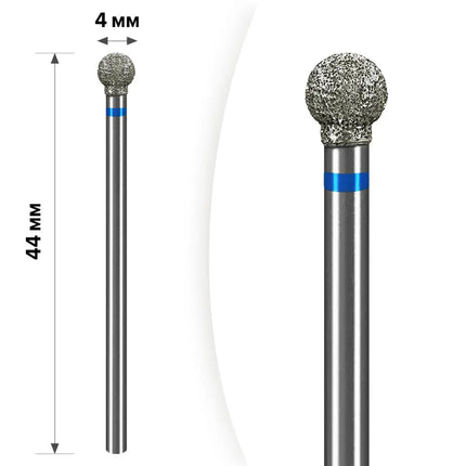 Premium Diamant-Nagelbohrer „Ball“ 4.0 mm Blau m-31