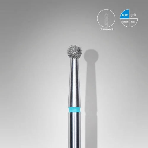 Diamond nail drill bit “Ball” 2.7 mm Blue STALEKS - Diamond nail drill bits