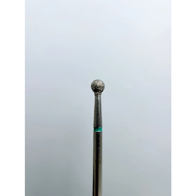 Diamond nail drill bit “Ball” 3.5 mm Green - Diamond nail drill bits