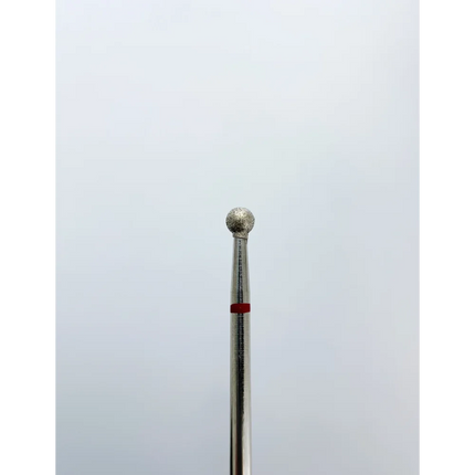 Diamond nail drill bit “Ball” 3.5 mm Red - Diamond nail drill bits
