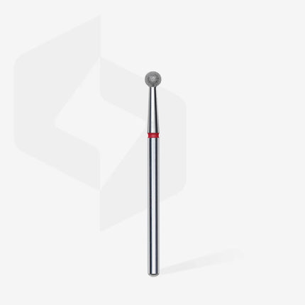 Diamond nail drill bit “Ball” 3.5 mm Red Staleks - Diamond nail drill bits