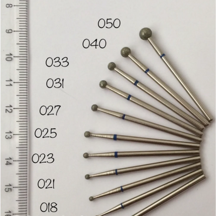 Diamond nail drill bit “Ball” 4.0 mm Blue - Diamond nail drill bits