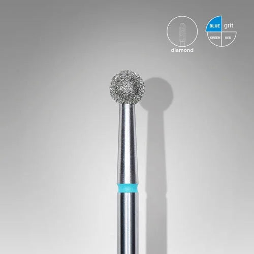 Diamond nail drill bit “Ball” 4.0 mm Blue STALEKS - Diamond nail drill bits