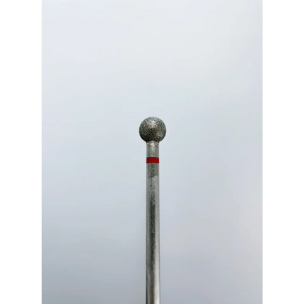 Diamond nail drill bit “Ball” 5.0 mm Red - Diamond nail drill bits