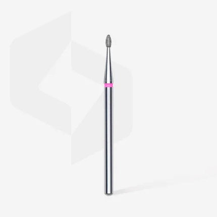 Diamond nail drill bit “Bud” Rounded 1.6*3.4 mm Red STALEKS - Diamond nail drill bits