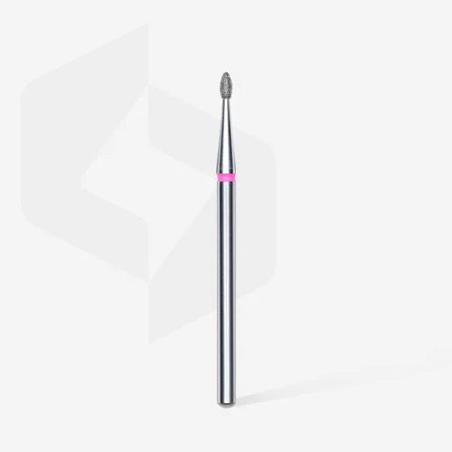 Diamond nail drill bit “Bud” Rounded 1.6*3.4 mm Red STALEKS - Diamond nail drill bits