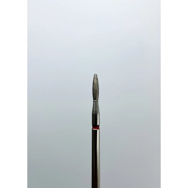 Diamond nail drill bit “Flame” 2.1*8.4 mm Red - Diamond nail drill bits
