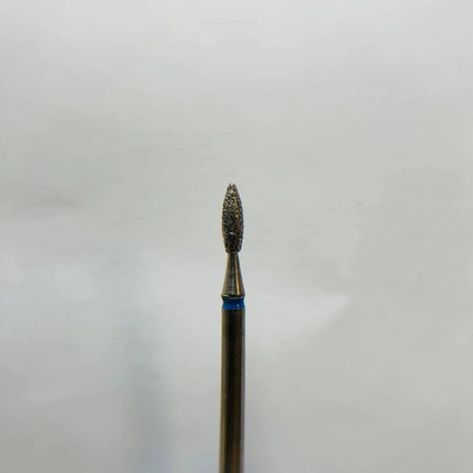 Diamond nail drill bit “Flame” 2.2*7.5 mm Blue - Diamond nail drill bits