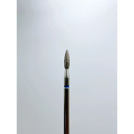 Diamond nail drill bit “Flame” Pointed 2.3*8.0 mm Blue - Diamond nail drill bits
