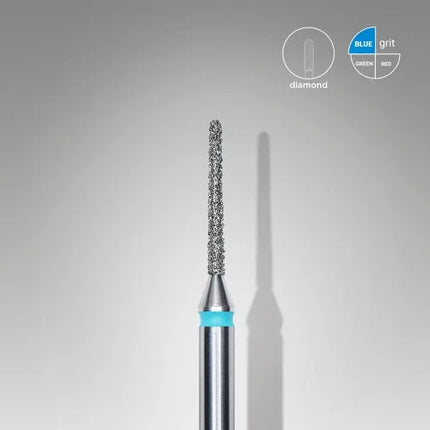 Diamond nail drill bit “Needle” 1.0*10 mm Blue STALEKS - Diamond nail drill bits