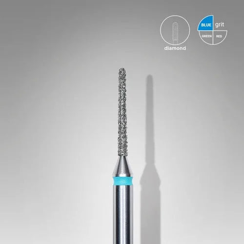Diamond nail drill bit “Needle” 1.0*10 mm Blue STALEKS - Diamond nail drill bits