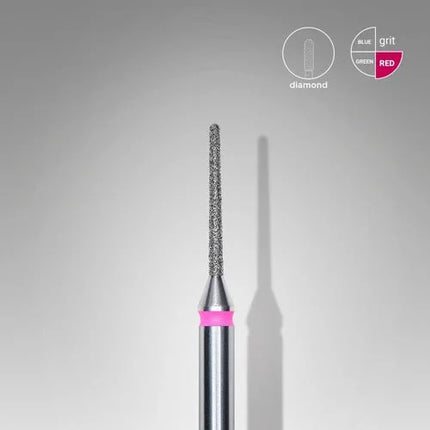 Diamond nail drill bit “Needle” 1.0*10 mm Red STALEKS - Diamond nail drill bits